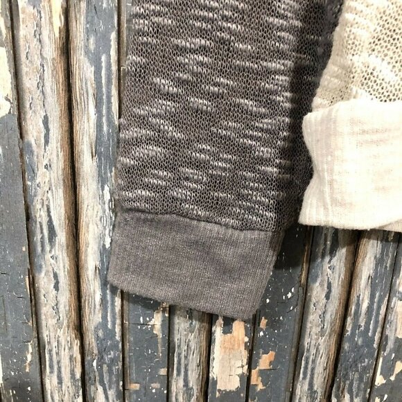 VANS Gray and Off White Sheer Sweater Hoodie Size Medium - Picture 3 of 6